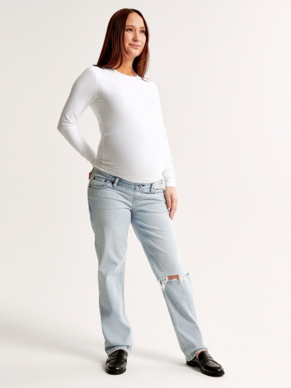 Abercrombie & Fitch Maternity 90s Straight Jean 27/4 SHORT